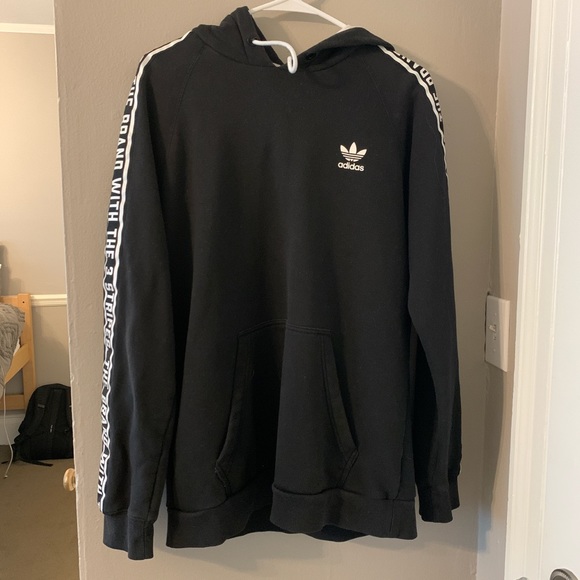 the brand with the three stripes hoodie